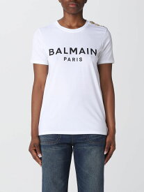 BALMAIN バルマン ホワイト White Tシャツ レディース 春夏2024 BF1EF005BB02 【関税・送料無料】【ラッピング無料】 gi