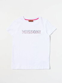 【土日限定クーポン配布中！】 MISSONI KIDS ミッソーニキッズ ホワイト White Tシャツ ガールズ 秋冬2023 MT8A41J0177 【関税・送料無料】【ラッピング無料】 gi