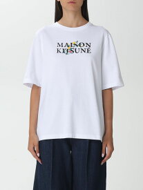 MAISON KITSUNE メゾン キツネ ホワイト White Tシャツ レディース 秋冬2023 LW00116KJ0119 【関税・送料無料】【ラッピング無料】 gi