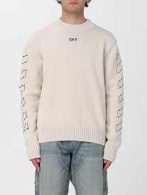 OFF WHITE オフホワイト ベージュ Beige トレーナー メンズ 秋冬2023 OMHE172F23KNI001 【関税・送料無料】【ラッピング無料】 gi