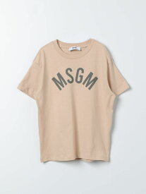 【本日0のつく日ポイント4倍！】 MSGM エムエスジーエム ベージュ Beige Tシャツ ボーイズ 春夏2024 S4MSJBTH265 【関税・送料無料】【ラッピング無料】 gi