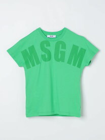 MSGM エムエスジーエム グリーン Green Tシャツ ボーイズ 春夏2024 S4MSJUTH006 【関税・送料無料】【ラッピング無料】 gi