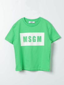 MSGM エムエスジーエム グリーン Green Tシャツ ボーイズ 春夏2024 S4MSJUTH010 【関税・送料無料】【ラッピング無料】 gi