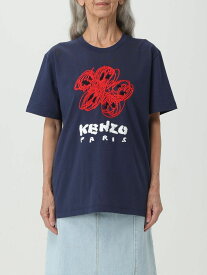 【楽天スーパーSALE!!30000円以上2000円OFFクーポン対象】 KENZO ケンゾー ブルー Blue Tシャツ レディース 春夏2024 FE52TS1024SG 【関税・送料無料】【ラッピング無料】 gi