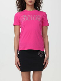 VERSACE JEANS COUTURE ヴェルサーチェ・ジーンズ・クチュール パープル Fuchsia Tシャツ レディース 春夏2024 76HAHG03CJ00G 【関税・送料無料】【ラッピング無料】 gi