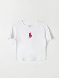 POLO RALPH LAUREN ポロ・ラルフローレン ホワイト White Tシャツ ガールズ 春夏2024 313925930001 【関税・送料無料】【ラッピング無料】 gi