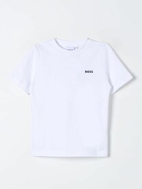 BOSS KIDSWEAR ボスキッズウェア ホワイト White Tシャツ ボーイズ 春夏2024 J25P23 【関税・送料無料】【ラッピング無料】 gi