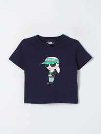 KARL LAGERFELD カール ラガーフェルド パープル Violet Tシャツ ボーイズ 春夏2024 Z30052 【関税・送料無料】【ラッピング無料】 gi