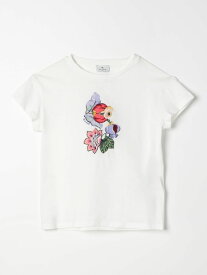 【土日限定！15000円以上で1000円OFF】 ETRO エトロ ホワイト White Tシャツ ボーイズ 春夏2024 GU8A61J0177 【関税・送料無料】【ラッピング無料】 gi