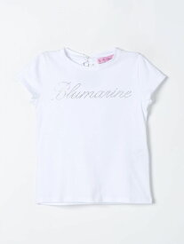 MISS BLUMARINE ミスブルマリン ホワイト White Tシャツ ガールズ 春夏2024 IA4050J5003 【関税・送料無料】【ラッピング無料】 gi