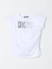 DKNY ディー ケイ エヌ ワイ ホワイト White Tシャツ ガールズ 春夏2024 D60091 【関税・送料無料】【ラッピング無料】 gi