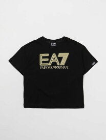 EA7 エンポリオ アルマーニ ブラック Black Tシャツ ボーイズ 春夏2024 3DBT57BJ02Z 【関税・送料無料】【ラッピング無料】 gi