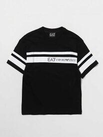 EA7 エンポリオ アルマーニ ブラック Black Tシャツ ボーイズ 春夏2024 3DBT58BJ02Z 【関税・送料無料】【ラッピング無料】 gi