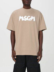 MSGM エムエスジーエム ベージュ Beige Tシャツ メンズ 春夏2024 3540MM120237798 【関税・送料無料】【ラッピング無料】 gi