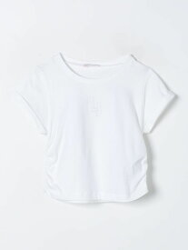 LIU JO KIDS リュー ジョーキッズ ホワイト White Tシャツ ガールズ 春夏2024 GA4235J5003 【関税・送料無料】【ラッピング無料】 gi