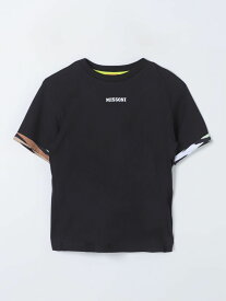 【楽天スーパーSALE!!15000円以上1000円OFFクーポン対象】 MISSONI KIDS ミッソーニキッズ ブラック Black Tシャツ ボーイズ 春夏2024 MU8R61Z0082 【関税・送料無料】【ラッピング無料】 gi