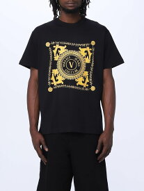 【5のつく日は全商品ポイント4倍】 VERSACE JEANS COUTURE ヴェルサーチ ジーンズ クチュール ブラック Black Tシャツ メンズ 秋冬2023/2024 75GAHF07CJ00F 【関税・送料無料】【ラッピング無料】 gi