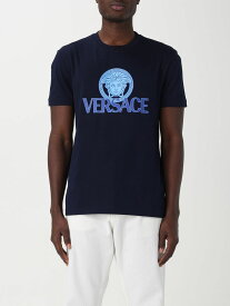 VERSACE ヴェルサーチ ブルー Blue Tシャツ メンズ 春夏2024 10142261A10088 【関税・送料無料】【ラッピング無料】 gi