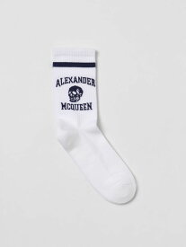 ALEXANDER MCQUEEN アレキサンダー マックイーン ホワイト White ソックス メンズ 春夏2024 7582954102Q 【関税・送料無料】【ラッピング無料】 gi