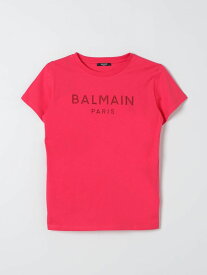 【楽天スーパーSALE!!30000円以上2000円OFFクーポン対象】 BALMAIN バルマン パープル Fuchsia Tシャツ ガールズ 春夏2024 BU8A91Z0057 【関税・送料無料】【ラッピング無料】 gi