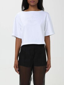 【本日5の付く日ポイント4倍!!】 PRADA プラダ ホワイト White Tシャツ レディース 春夏2024 3546BSOOO14LQ 【関税・送料無料】【ラッピング無料】 gi