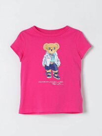 【15,000円以上ご購入で1,000円OFF！】 POLO RALPH LAUREN ポロ・ラルフローレン ピンク Pink Tシャツ ガールズ 春夏2024 312929931001 【関税・送料無料】【ラッピング無料】 gi