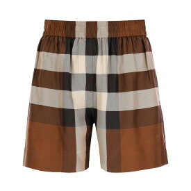 BURBERRY バーバリー ブラウン Marrone Burberry exploded check silk shorts ショーツ レディース 秋冬2023 8051095 【関税・送料無料】【ラッピング無料】 ik