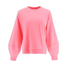 GANNI ガニー ピンク Rosa Ganni 'software isoli' puff sleeves sweatshirt ニットウェア レディース 春夏2023 T3378 【関税・送料無料】【ラッピング無料】 ik