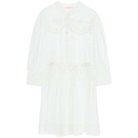 SEE BY CHLOE シーバイクロエ ホワイト Bianco See by chloe embroidered shirt dress ドレス レディース 春夏2023 CHS23SRO09021 【関税・送料無料】【ラッピング無料】 ik