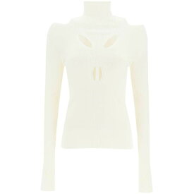 【土日限定クーポン配布中！】 DION LEE ディオンリー ホワイト Bianco Dion lee cut-out skivvy トレーナー レディース 秋冬2022 C7079P22 【関税・送料無料】【ラッピング無料】 ik