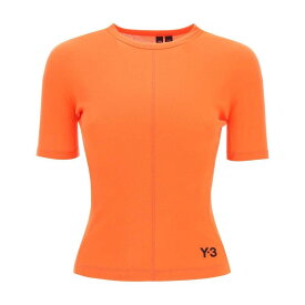 Y-3 ワイスリー オレンジ Arancio Y-3 'fitted' organic cotton t-shirt Tシャツ レディース 春夏2023 HY1250 【関税・送料無料】【ラッピング無料】 ik