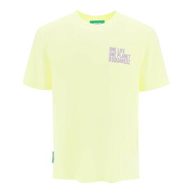 DSQUARED2 ディースクエアード イエロー Giallo Dsquared2 one life t-shirt Tシャツ メンズ 春夏2023 S78GD0086 S24321 【関税・送料無料】【ラッピング無料】 ik