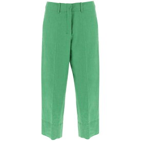 S MAX MARA エスマックスマーラ グリーン Verde 's max mara 'rebecca' cropped linen pants パンツ レディース 春夏2023 REBECCA 【関税・送料無料】【ラッピング無料】 ik