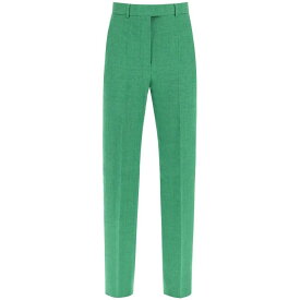 MAX MARA STUDIO マックスマーラ ステュディオ グリーン Verde Max mara studio 'alcano' straight linen pants パンツ レディース 春夏2023 ALCANO 【関税・送料無料】【ラッピング無料】 ik