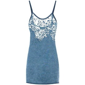 DIESEL ディーゼル ブルー Celeste Diesel 'm-apelle' mini dress with devore' effect ドレス レディース 春夏2023 A10338 0QWTM 【関税・送料無料】【ラッピング無料】 ik