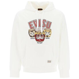 EVISU エビス ホワイト Bianco Evisu hoodie with embroidery and print トレーナー メンズ 春夏2023 2ESHTM3SW377RXCT 【関税・送料無料】【ラッピング無料】 ik