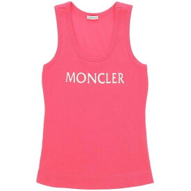 MONCLER モンクレール ピンク Fuxia Moncler basic logo print ribbed tank top トップス レディース 秋冬2023 8P000 01 89A0D 【関税・送料無料】【ラッピング無料】 ik