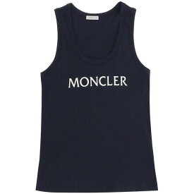 【本日5の付く日ポイント4倍!!】 MONCLER モンクレール ブルー Blu Moncler basic logo print ribbed tank top トップス レディース 秋冬2023 8P000 01 89A0D 【関税・送料無料】【ラッピング無料】 ik