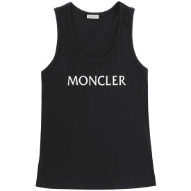 【本日5の付く日ポイント4倍!!】 MONCLER モンクレール ブラック Nero Moncler basic logo print ribbed tank top トップス レディース 秋冬2023 8P000 01 89A0D 【関税・送料無料】【ラッピング無料】 ik