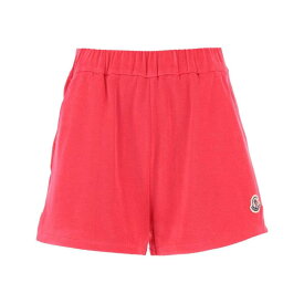 MONCLER モンクレール ピンク Fuxia Moncler basic sweatshorts in terry cloth ショーツ レディース 秋冬2023 8H000 22 596LS 【関税・送料無料】【ラッピング無料】 ik