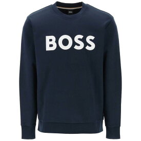 BOSS ボス ブルー Blu Boss logo print sweatshirt トレーナー メンズ 秋冬2023 50496642 【関税・送料無料】【ラッピング無料】 ik