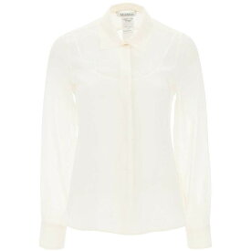 MAX MARA マックス マーラ ホワイト Bianco Max mara 'manche' silk georgette shirt シャツ レディース 秋冬2023 MANCHE 【関税・送料無料】【ラッピング無料】 ik