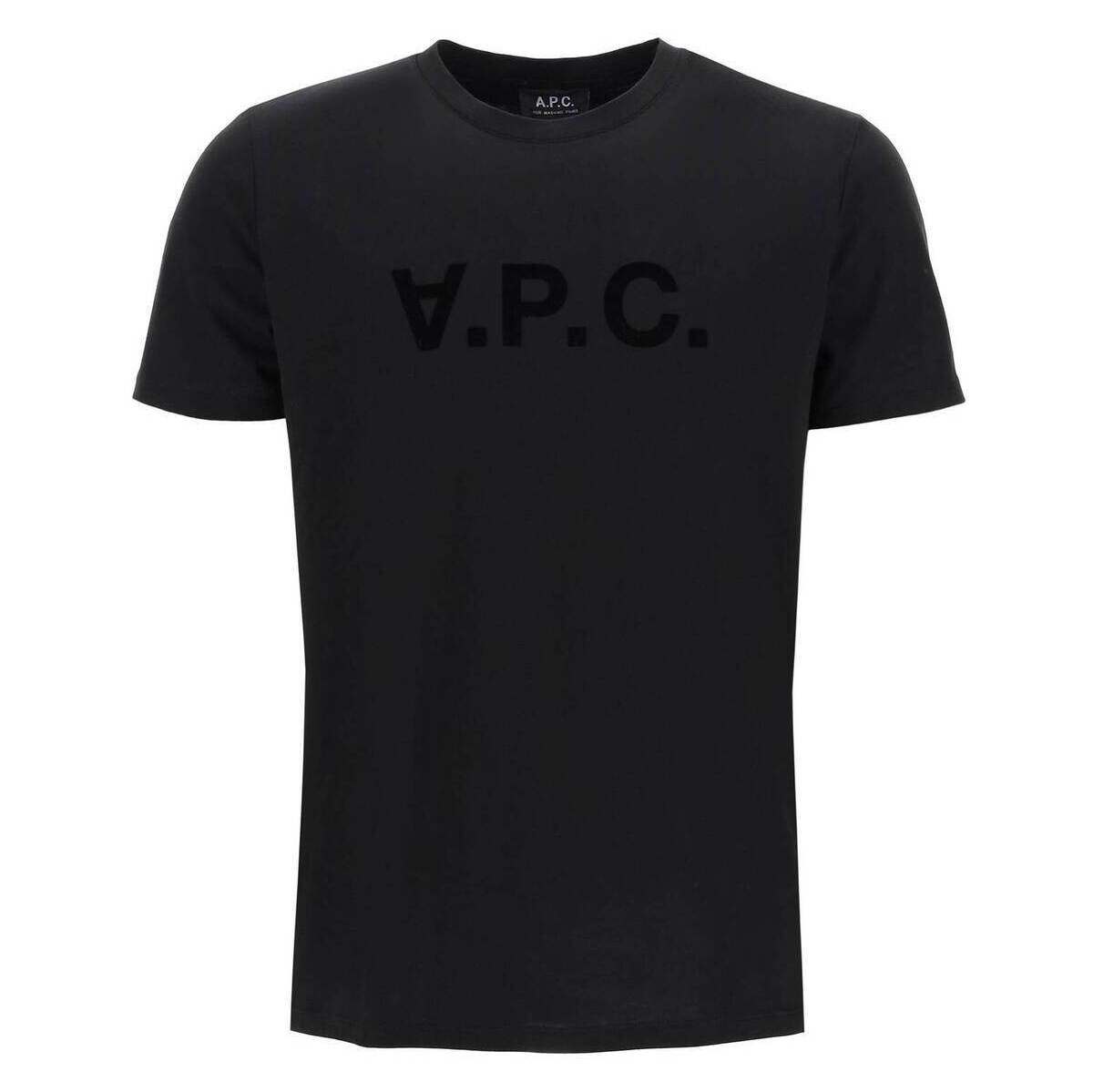 楽天市場】A.P.C. アーペーセー Nero A.p.c. flocked vpc logo t-shirt