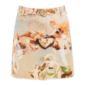 BALMAIN バルマン マルチカラー Multicolor Balmain denim mini skirt with 'sky' print スカート レディース 春夏2023 AF0LB860DD33 【関税・送料無料】【ラッピング無料】 ik