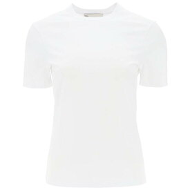 TORY BURCH トリー バーチ ホワイト Bianco Tory burch regular t-shirt with embroidered logo Tシャツ レディース 秋冬2023 151125 【関税・送料無料】【ラッピング無料】 ik