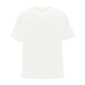 BURBERRY バーバリー ホワイト Bianco Burberry tempah t-shirt with embroidered ekd Tシャツ メンズ 秋冬2023 8072751 【関税・送料無料】【ラッピング無料】 ik