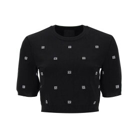 GIVENCHY ジバンシィ ブラック Nero Givenchy knitted cropped top with 4g motif トップス レディース 秋冬2023 BW615D4ZH3 【関税・送料無料】【ラッピング無料】 ik