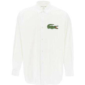 COMME DES GARCONS コム デ ギャルソン ホワイト Bianco Comme des garcons shirt x lacoste oversized shirt with maxi patch シャツ メンズ 秋冬2023 FL B003 W23 【関税・送料無料】【ラッピング無料】 ik