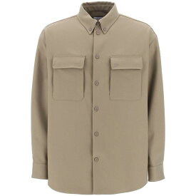 OFF WHITE オフホワイト カーキグリーン Khaki Off-white technical drill overshirt コート メンズ 秋冬2023 OMES005F23FAB003 【関税・送料無料】【ラッピング無料】 ik