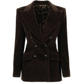 DOLCE&GABBANA ドルチェ&ガッバーナ ブラウン Marrone Dolce & gabbana double-breasted corduroy jacket ジャケット レディース 秋冬2023 F29XDT FUWDU 【関税・送料無料】【ラッピング無料】 ik